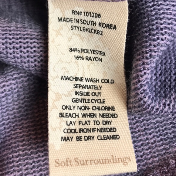 SOFT SURROUNDINGS LAVENDER LONG TOP W/ HOOD LARGE - Picture 15 of 15